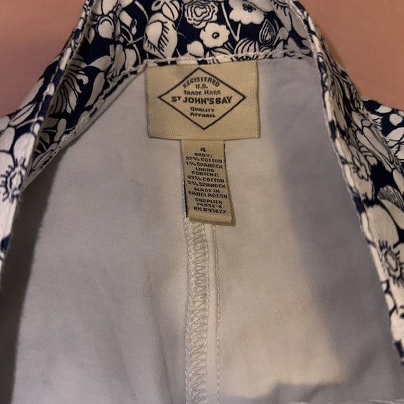 St. Johns Bay Skort navy and white shorts underneath - Picture 3 of 5